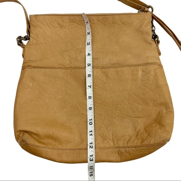 Anthropologie Margot Tan Brown Pebbled Leather Purse Women’s - Picture 3 of 14